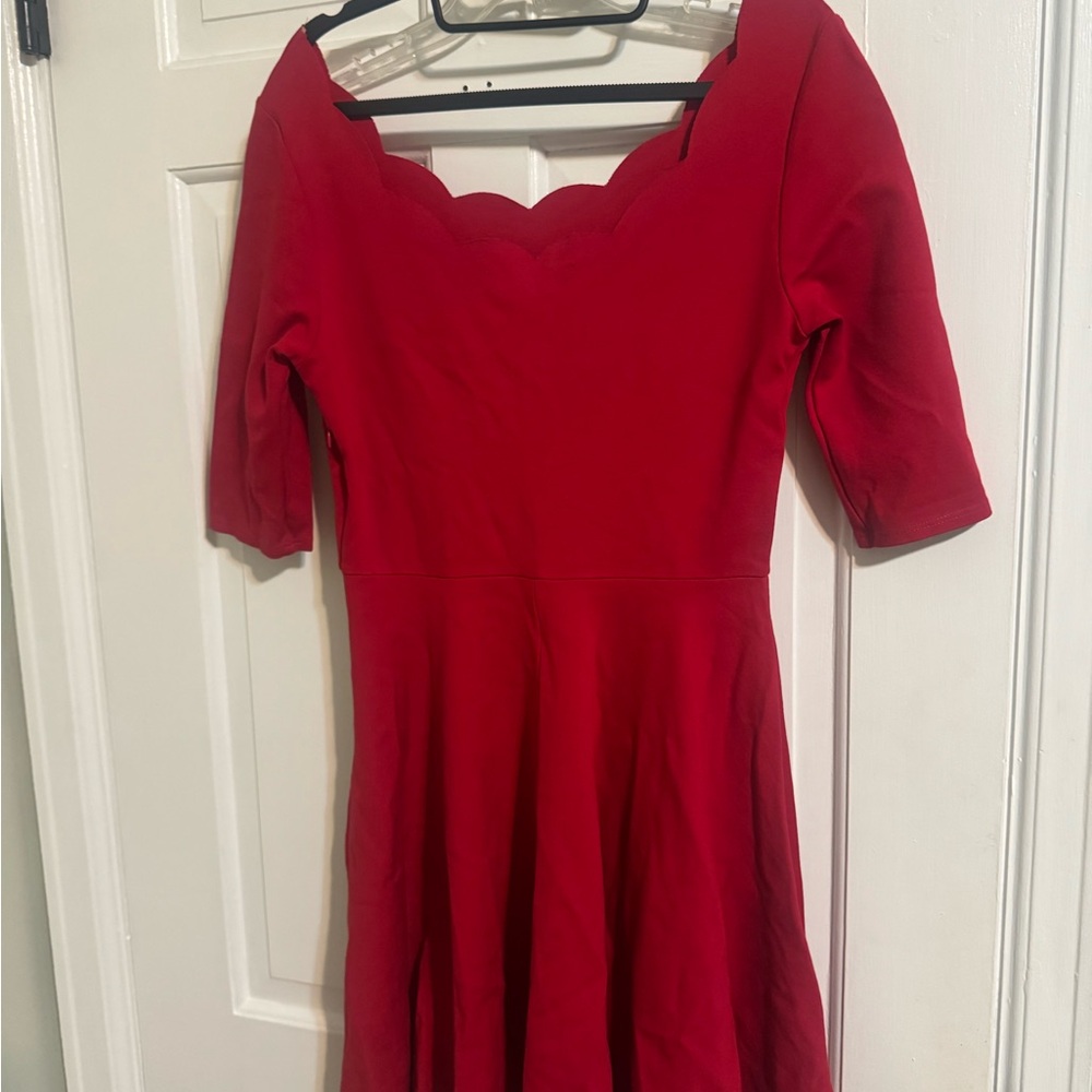 Lulu's Red Fit and Flare Cocktail Dress